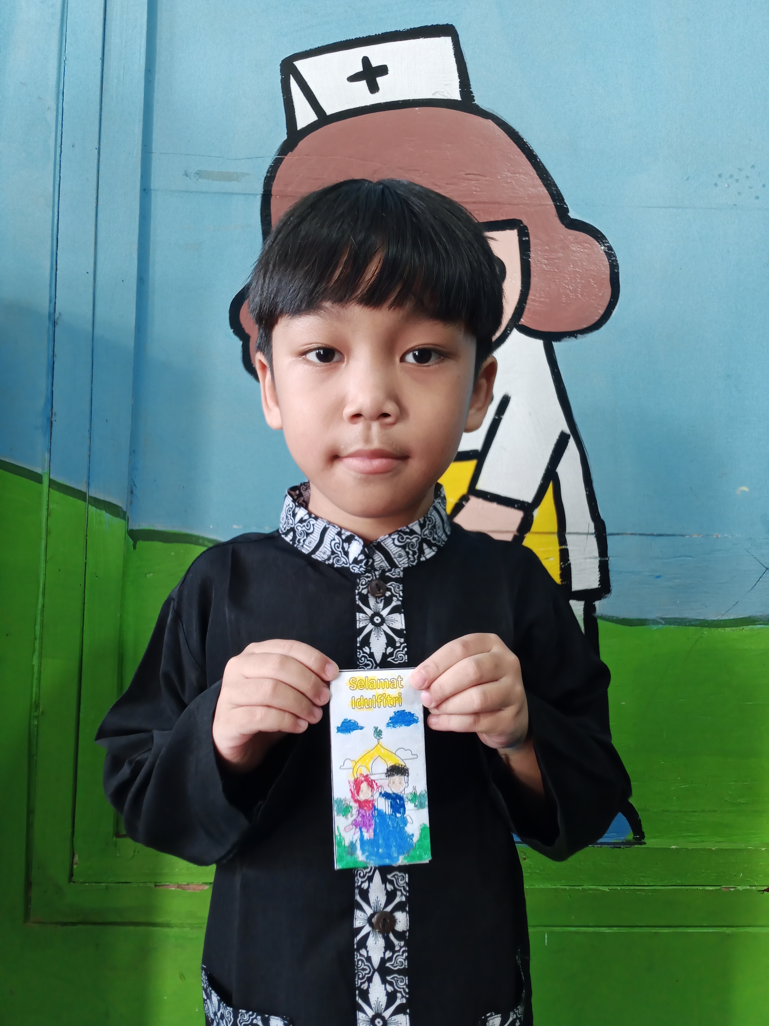 Green A Class "Membuat Amplop Lebaran"