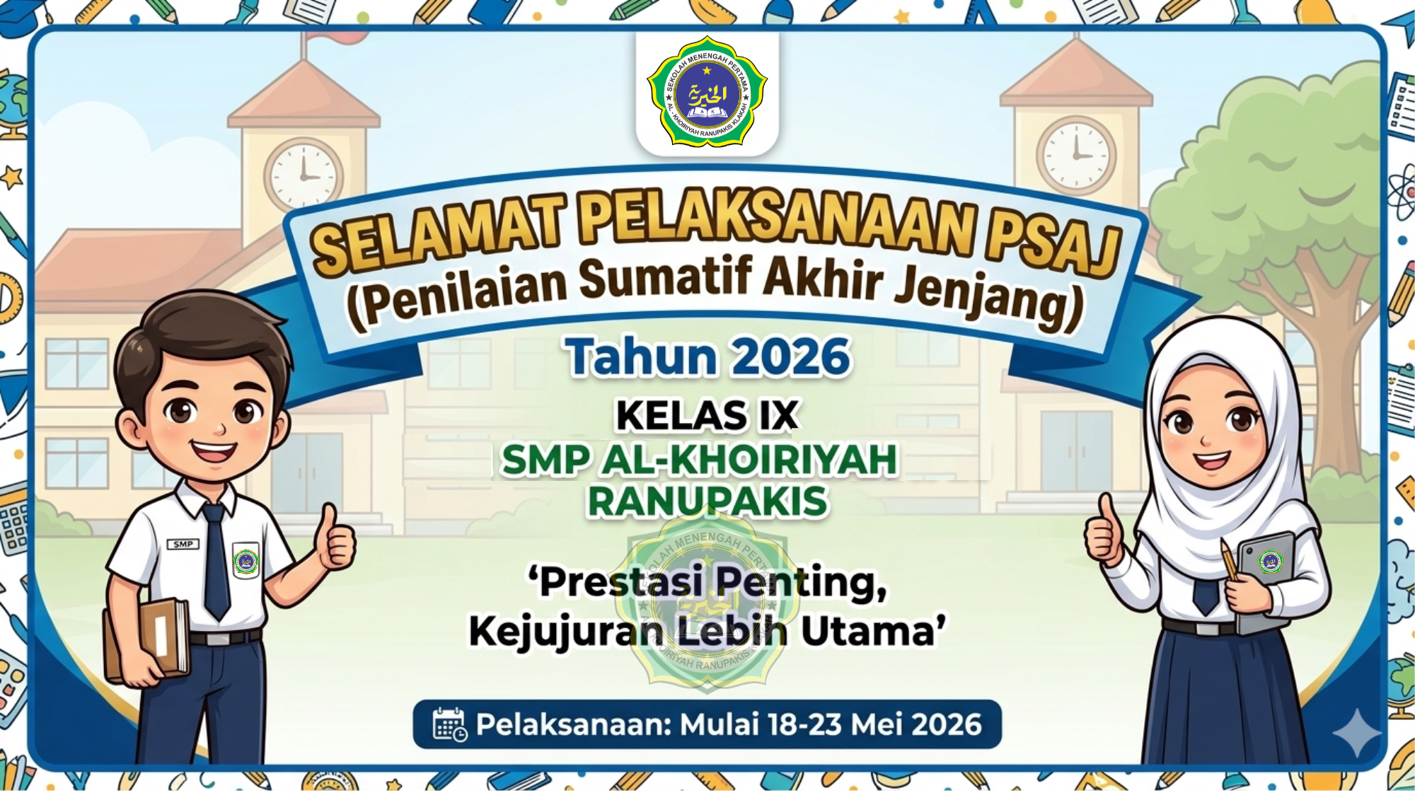 Pelaksanaan Penilaian Sumatif Akhir Jenjang (PSAJ) SMP Al-Khoiriyah Ranupakis Tahun Pelajaran 2025/2026 - foto 1
