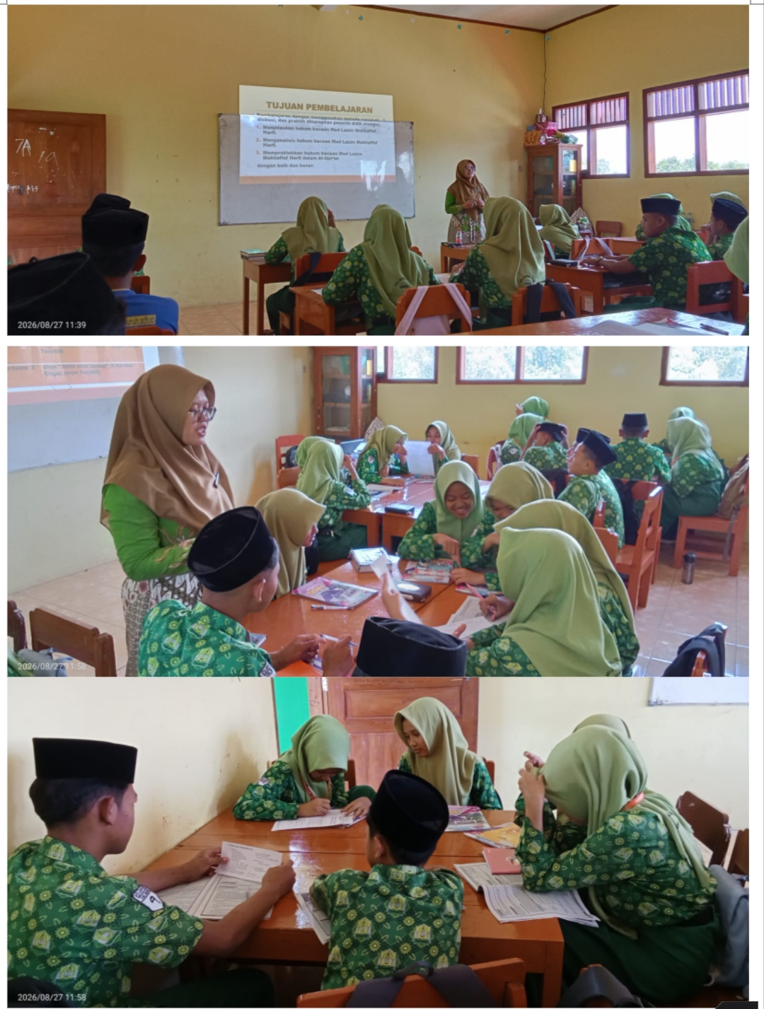 Diskusi Kelompok Mapel Al - Qur'an Hadis Kelas 9B