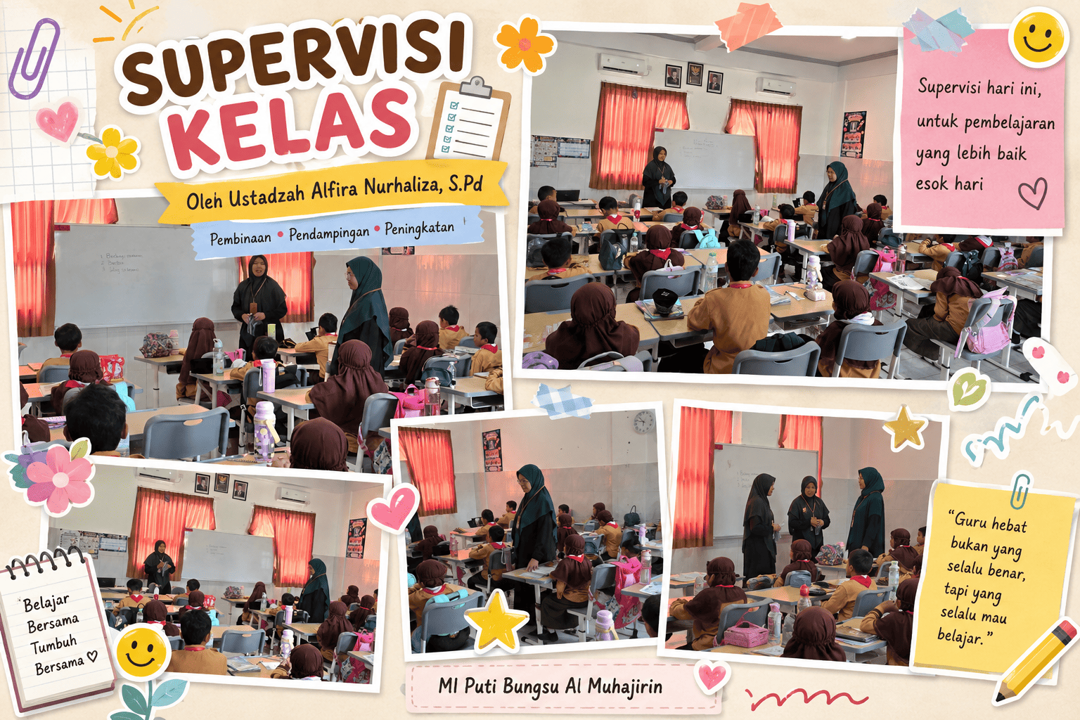 Supervisi Pembelajaran PPKN Bersama Ustadzah Alvira Nurhaliza, S.Pd di Kelas 2 Mujtahid