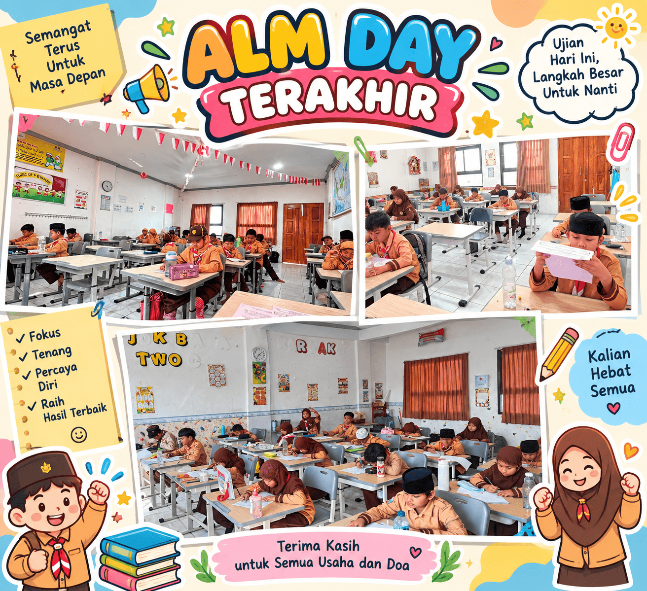 ALM Day Terakhir Kelas 3 dan 4: Semangat Belajar, Fokus, dan Percaya Diri Anak-Anak MI Puti Bungsu Al Muhajirin
