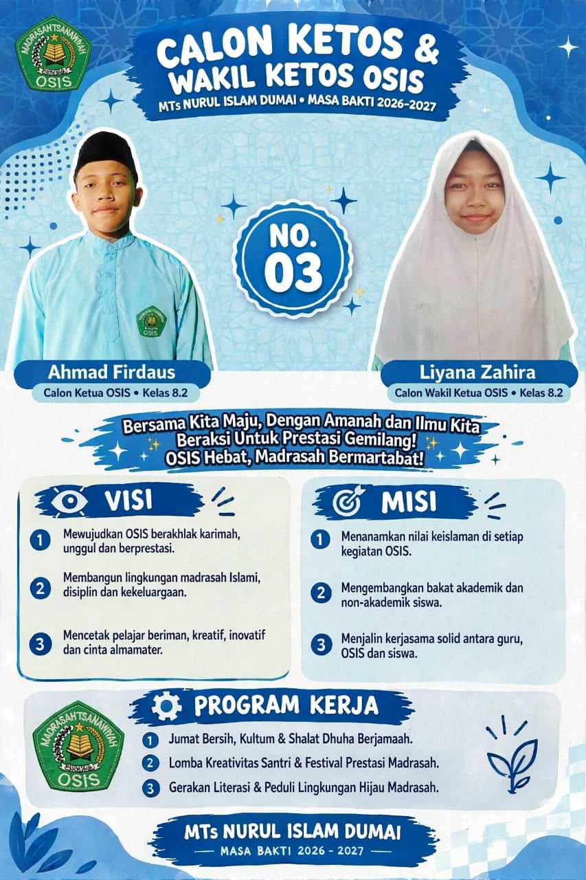PEMILIHAN OSIM DI MTS NURUL ISLAM DUMAI